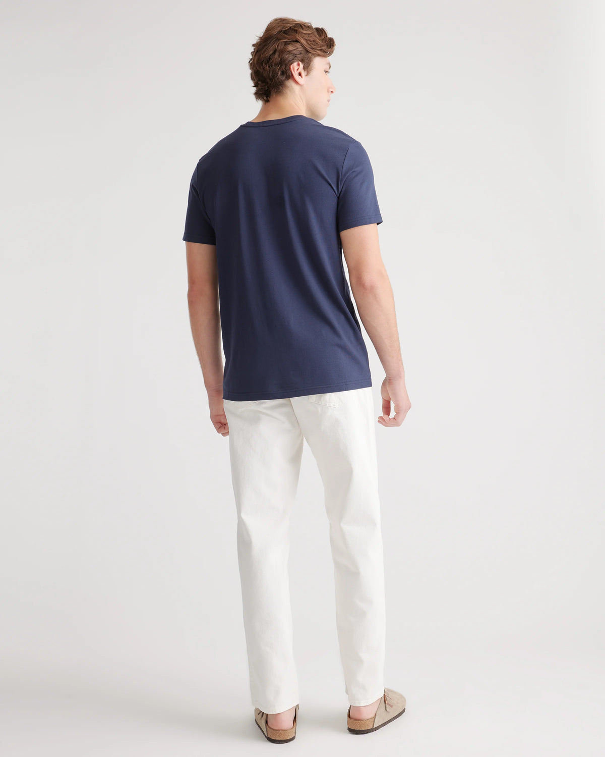Cotton Modal V-Neck Tee - S / Deep Navy