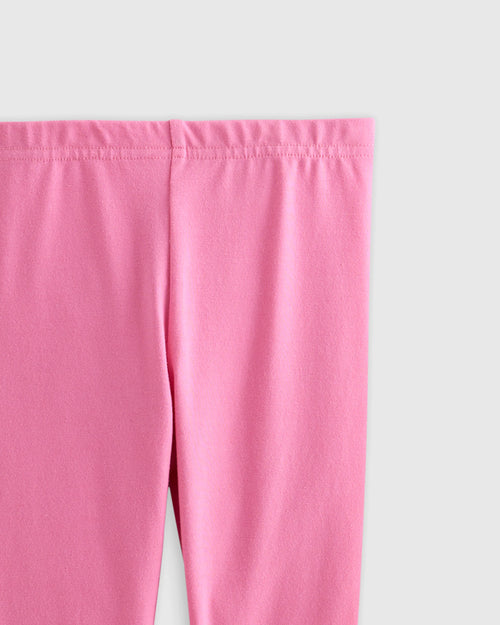 Organic Cotton Leggings - 12-18M / Bright Blush
