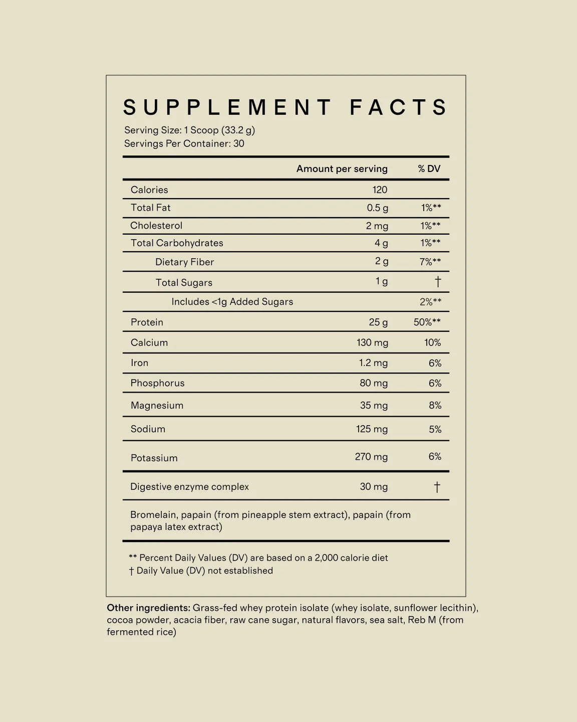 Grass-Fed Whey Protein Isolate - 30 Servings / Vanilla Bean