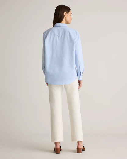 Organic Cotton Relaxed Oxford Shirt - XS / Opal Pink