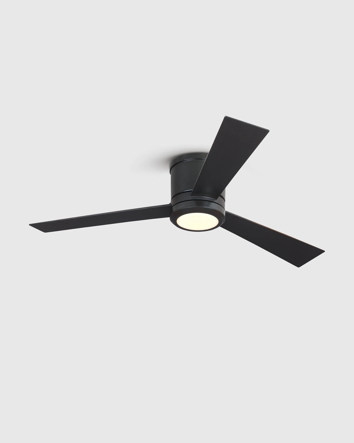 Simple Metal Hugger LED Ceiling Fan - 42" / White