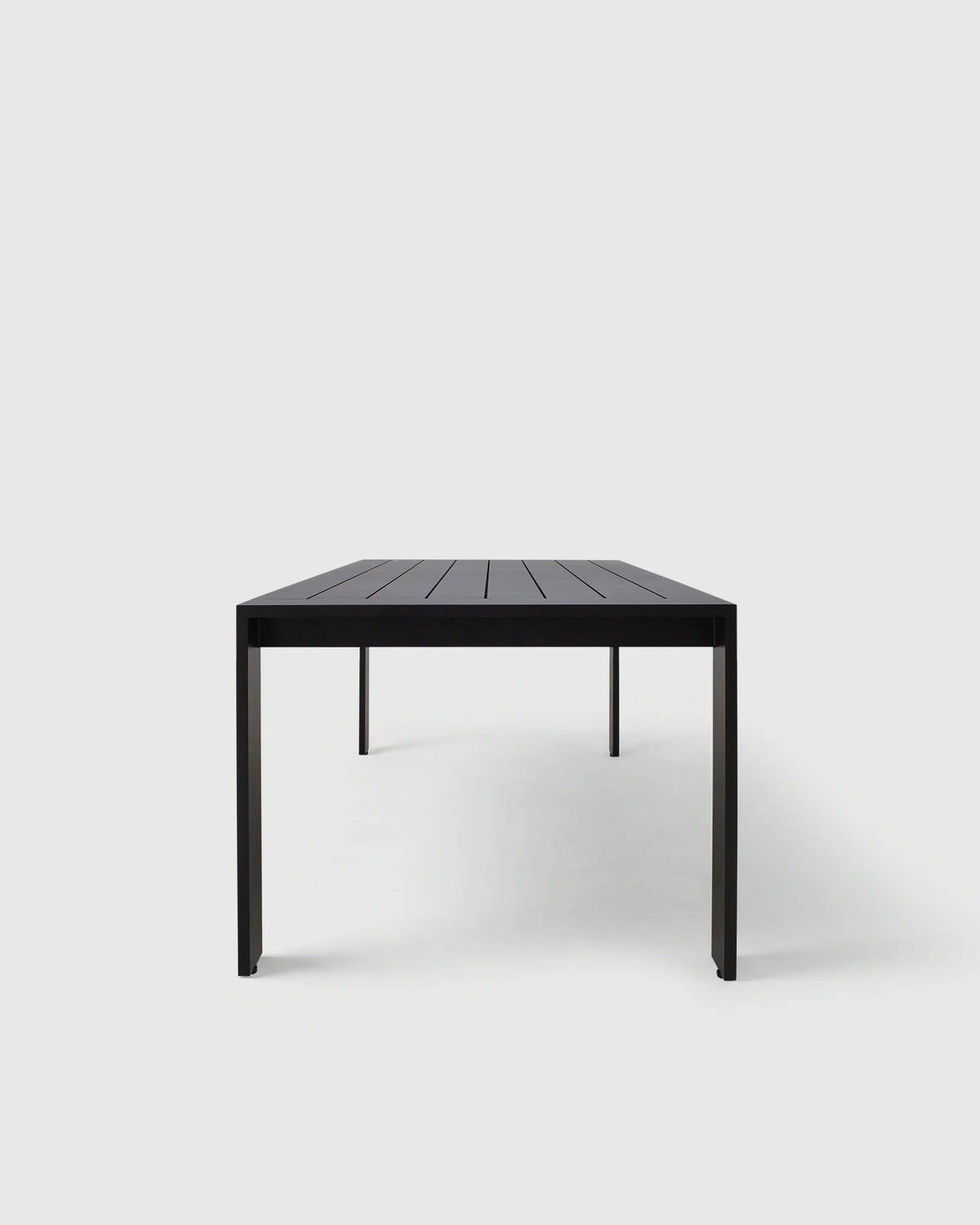 Linear Aluminum Outdoor Dining Table - 72" / Dark Charcoal