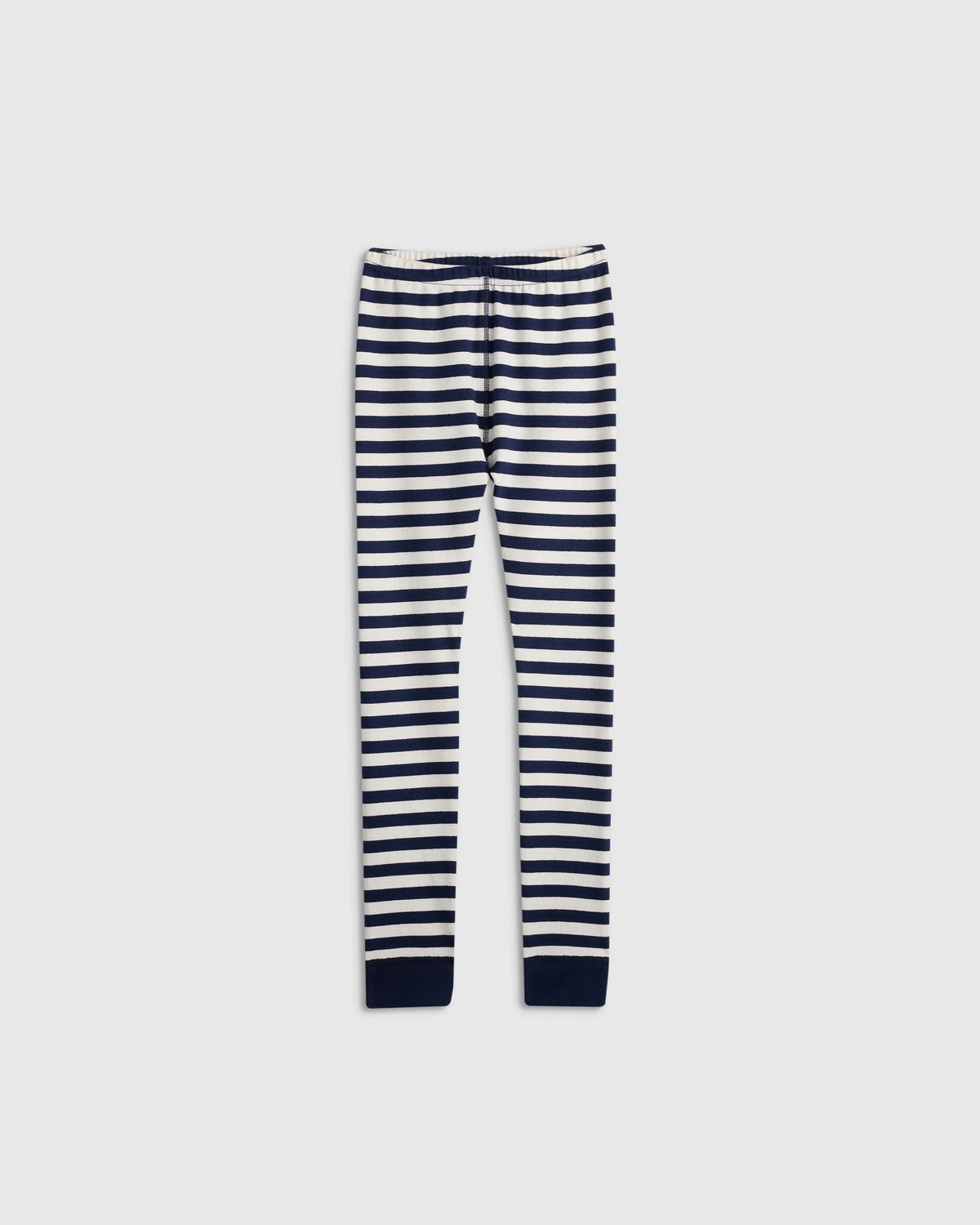 100% Organic Cotton Long Sleeve and Pant Pajama Set - 2T / Navy Stripe