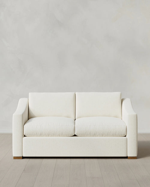 Hollis Slope Arm Sofa in Performance Chenille Linen Blend - 72" / Snow