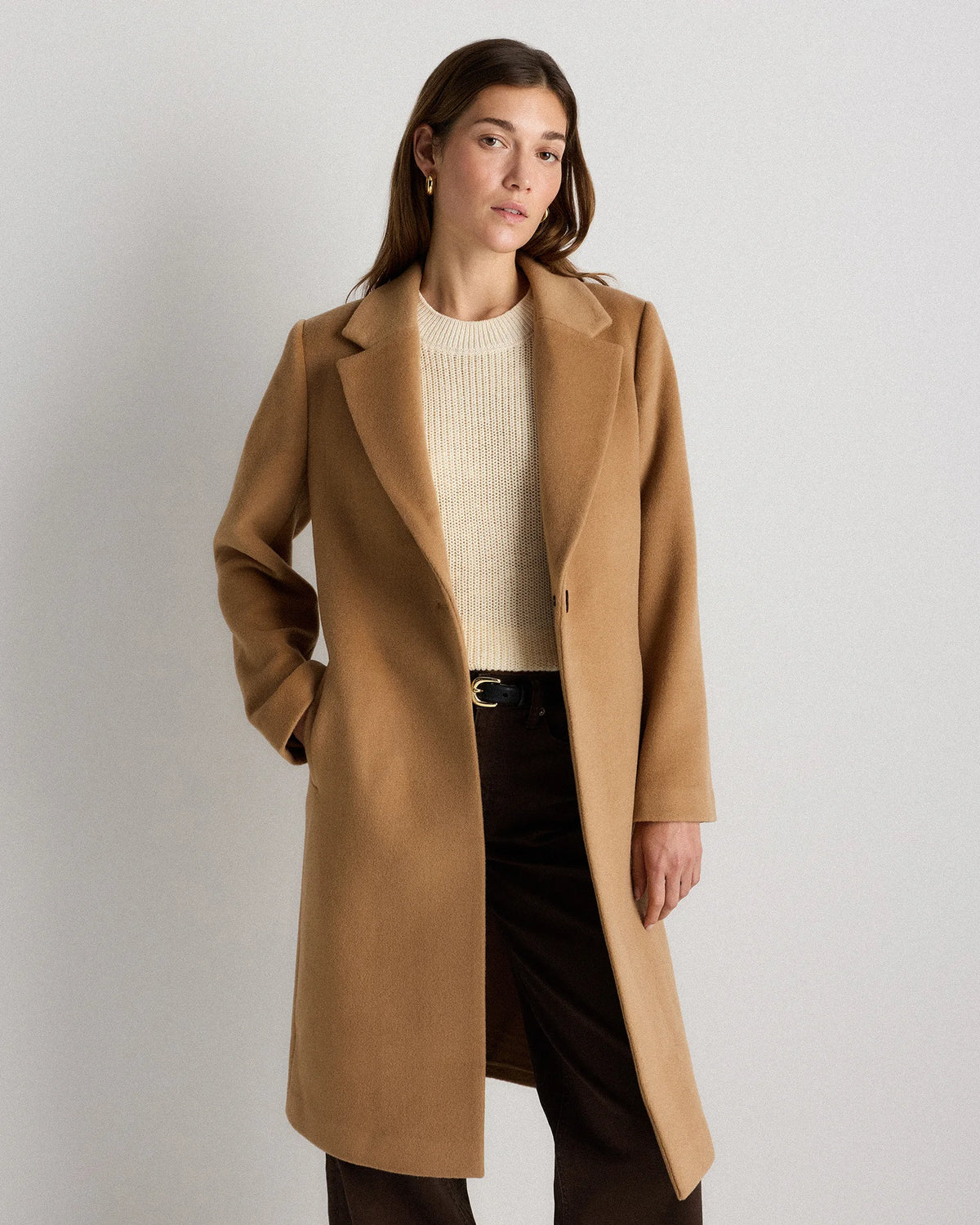Wool Cashmere Blazer Coat - XS / Mocha Brown