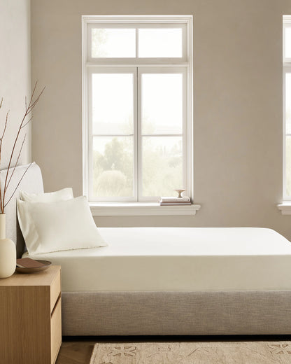 Organic Crisp Percale Fitted Sheet Set - Twin / Espresso