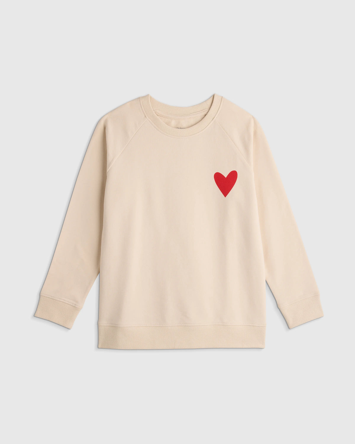 Organic Cotton French Terry Crew Neck Sweatshirt - 6 / Heart Graphic