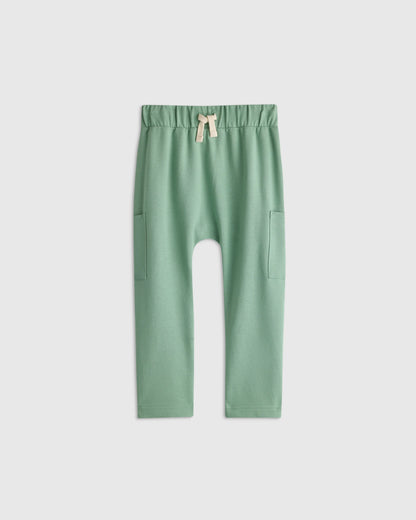 Organic Cotton French Terry Pocket Pants - 2T / Vintage Blue