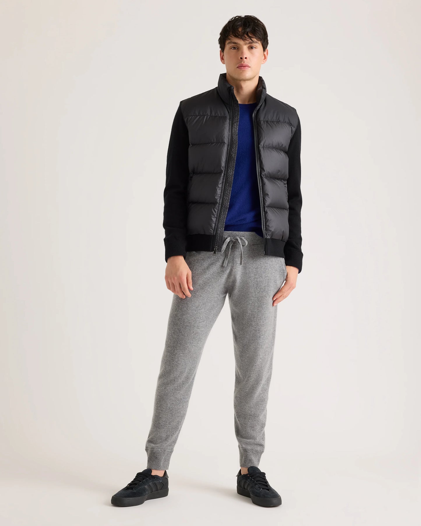 Mixed Media Down and Cashmere Jacket - S / Black