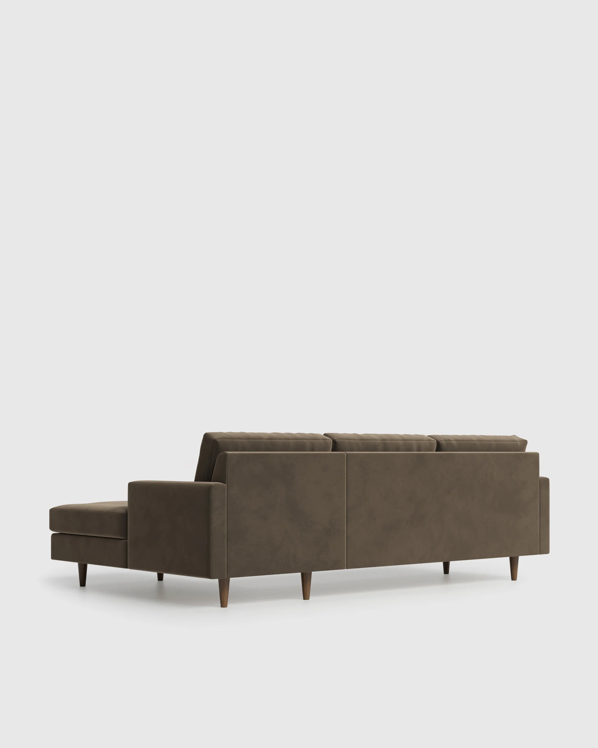 Atlas Midcentury Chaise Sectional in Performance Velvet - 106" Right Arm / Pine