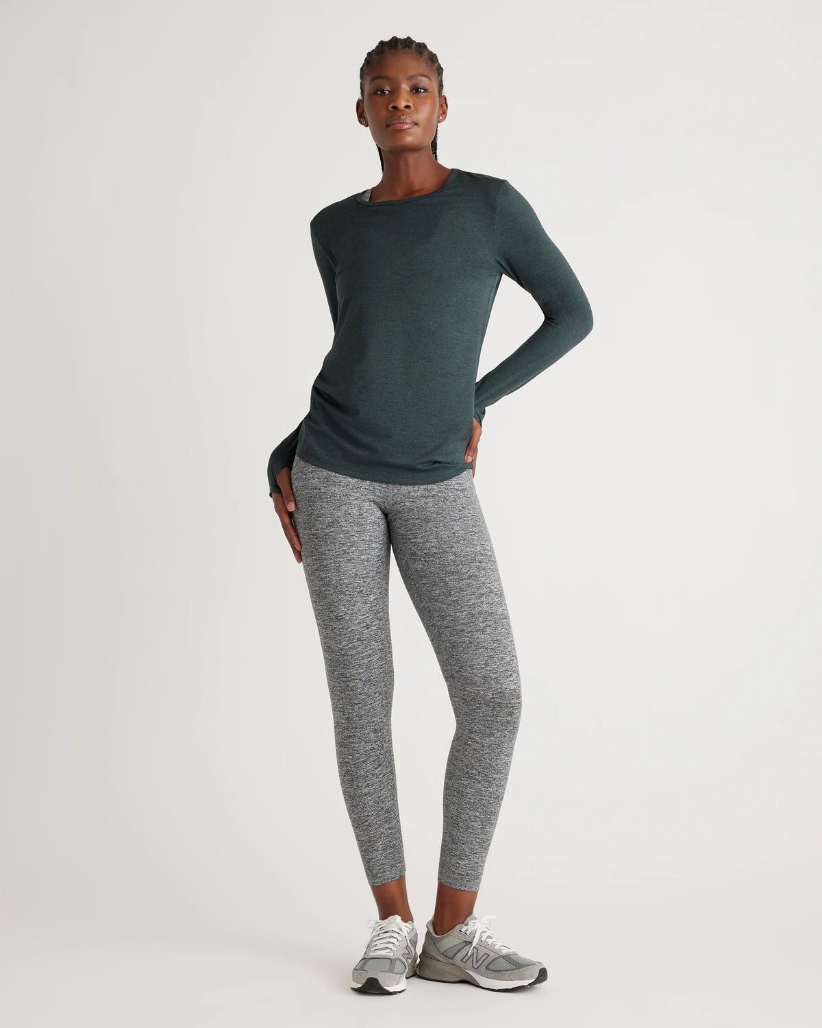 Flowknit Breeze Long Sleeve Top - XS / Heather Deep Navy