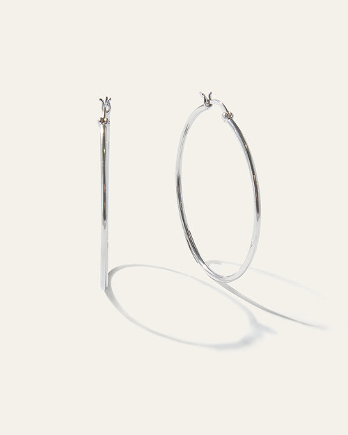 Silver Statement Hoops - One Size / Sterling Silver