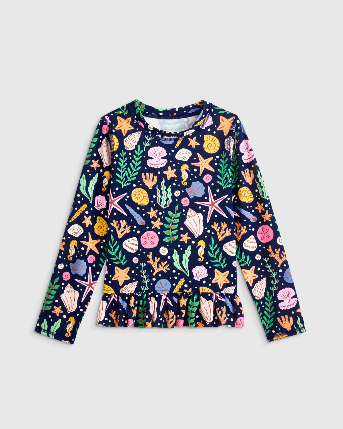 Long Sleeve Ruffle Rash Guard Two-Piece Swimsuit - 6 / Poolside Floral