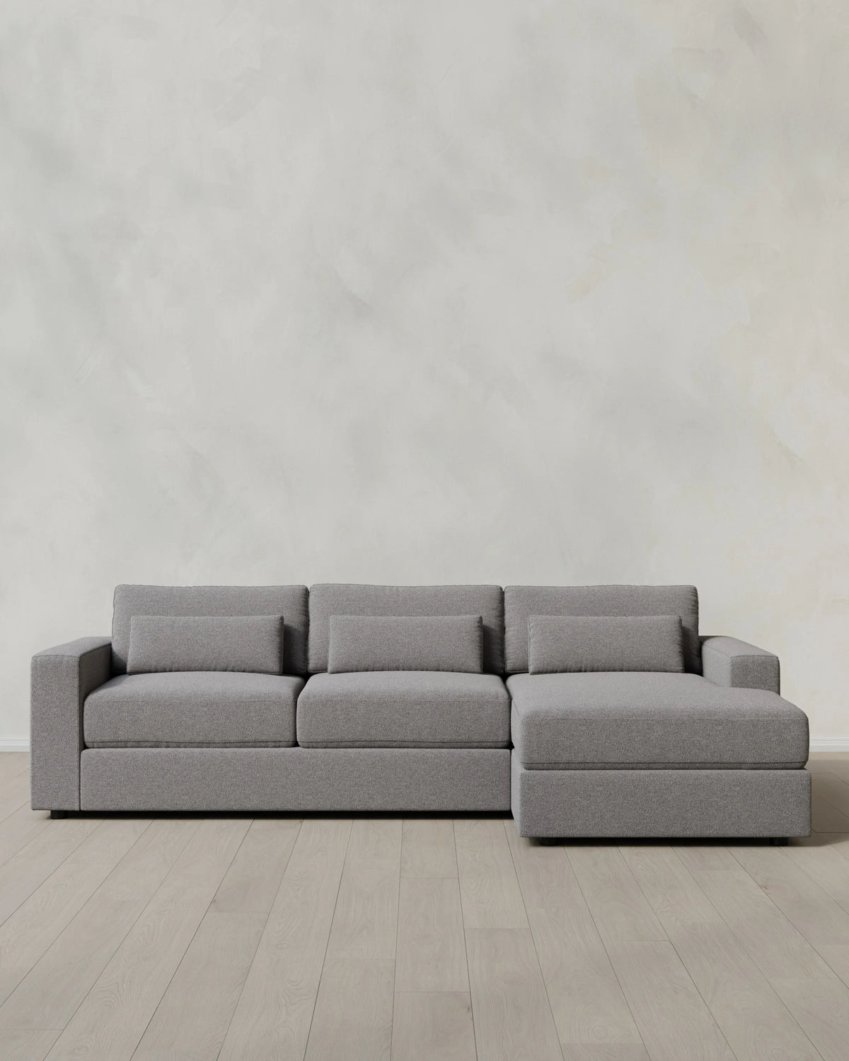 Ashford Deep Seat Chaise Sectional in Performance Basketweave - 119" Right Arm / Flax