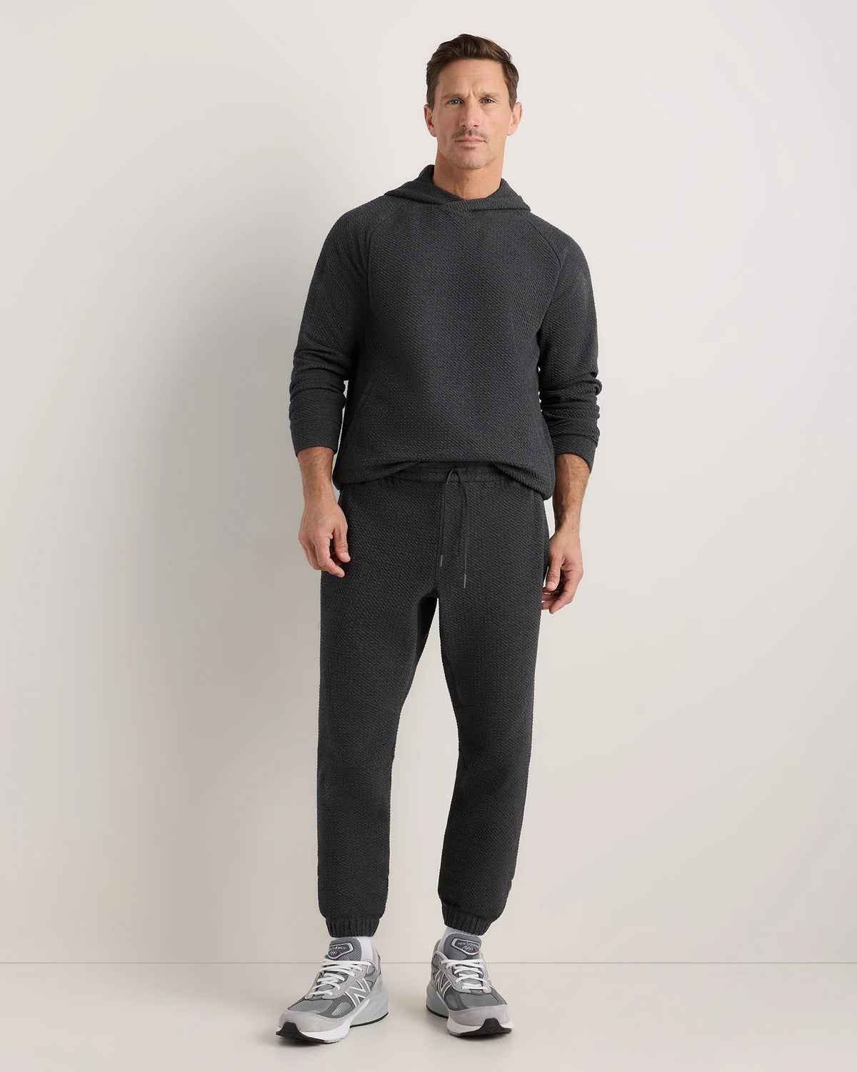 Waffle Knit Joggers - S / Heather Grey