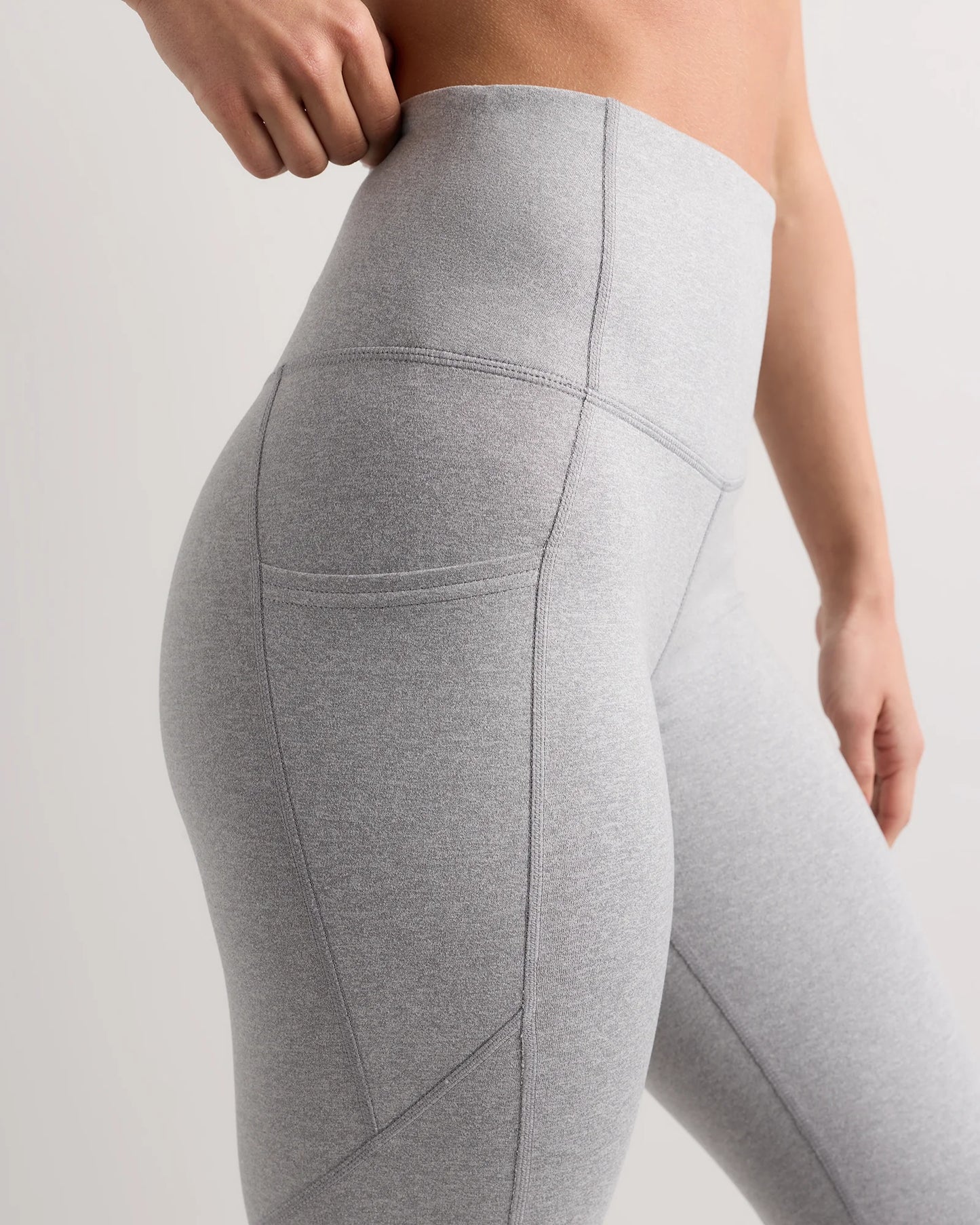 Ultra-Soft High-Rise Pocket Legging - XS / Heather Espresso