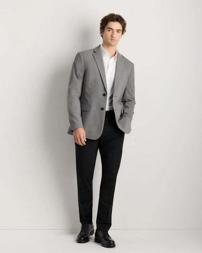 Stretch Wool Blazer - S / Grey Melange