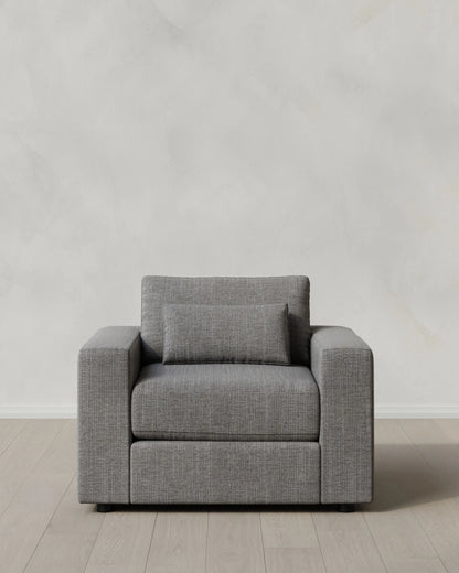 Ashford Deep Seat Chair and a Half in Performance Chenille Linen Blend - 46" / Snow