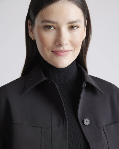 Stretch Crepe Cropped Jacket - XS / Morel