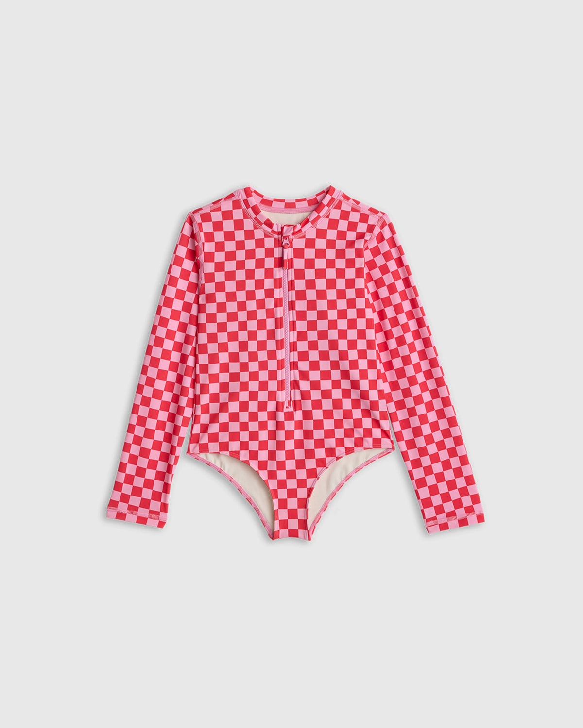 Long Sleeve Zip-Up Swimsuit - 2T / Happy Floral