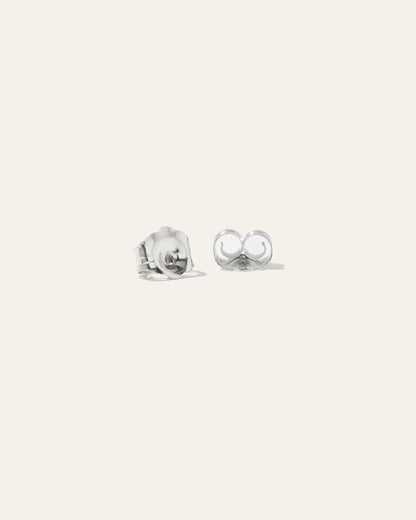White Sapphire Triad Studs - One Size / Gold Vermeil