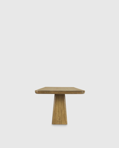 Rustic Oak Plinth Dining Table - 71" / Natural