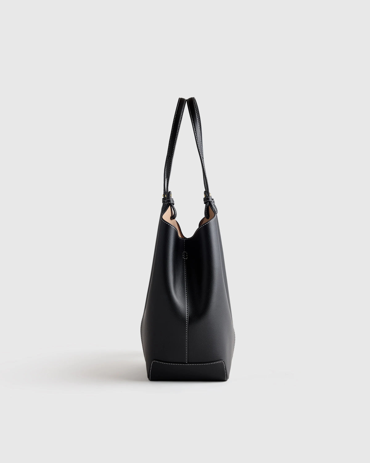 Italian Leather Trapeze Tote - One Size / Dark Brown