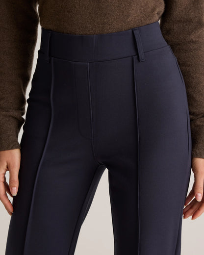 Ultra-Stretch Ponte Flare Leg Pants - XS / Espresso