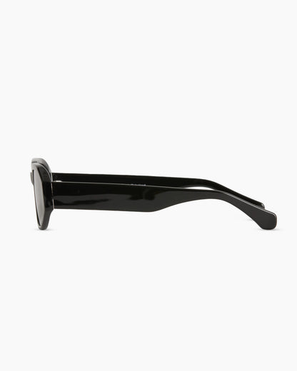 Cora Polarized Acetate Sunglasses - Wide / Black with Grey lens