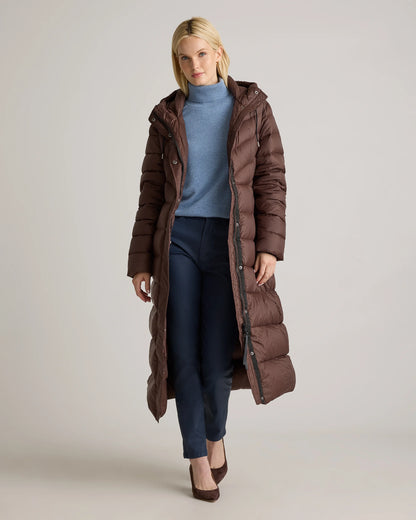 Responsible Down Belted Puffer Maxi Coat - XS / Morel Grey