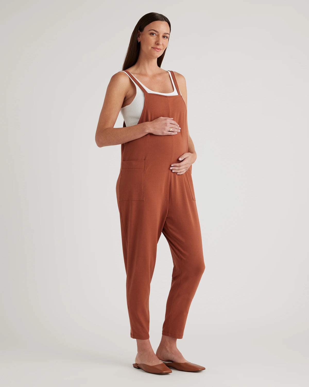 Organic Cotton Maternity Overalls - XS / Deep Navy