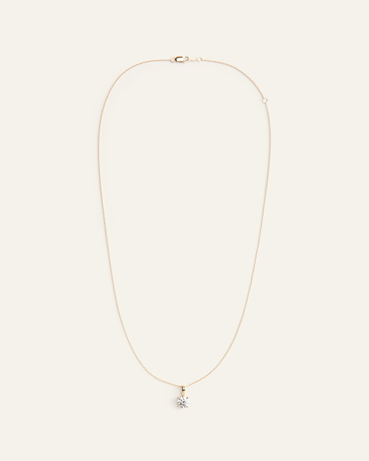 14k Gold Lab Grown Diamond Solitaire Pendant - 1ct - One Size / Yellow Gold