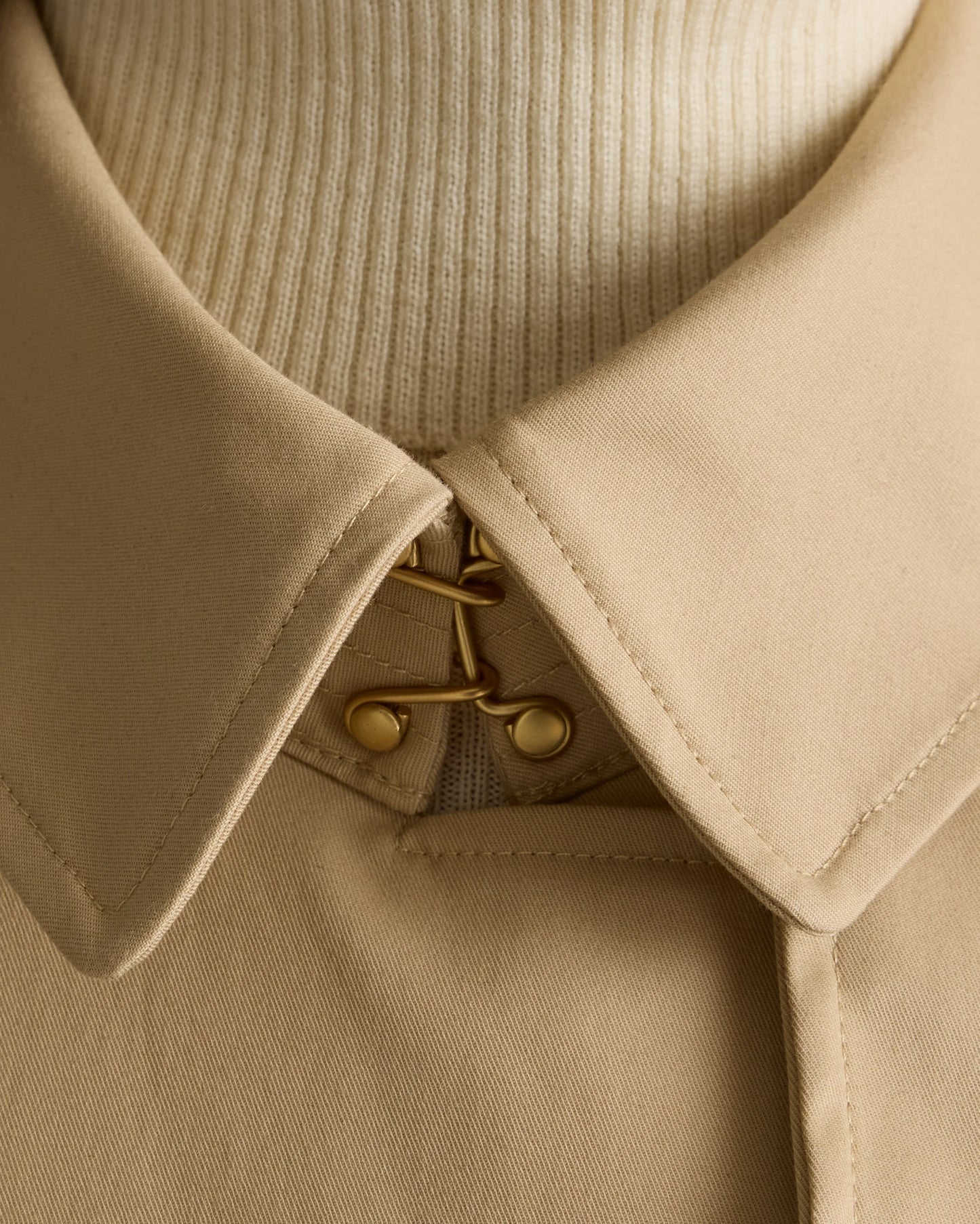 Comfort Stretch Long Trench Coat - XS / Dark Khaki