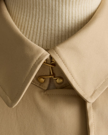 Comfort Stretch Long Trench Coat - XS / Dark Khaki