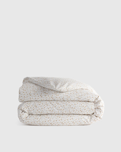 Organic Crisp Percale Duvet Cover - Twin / Ivory