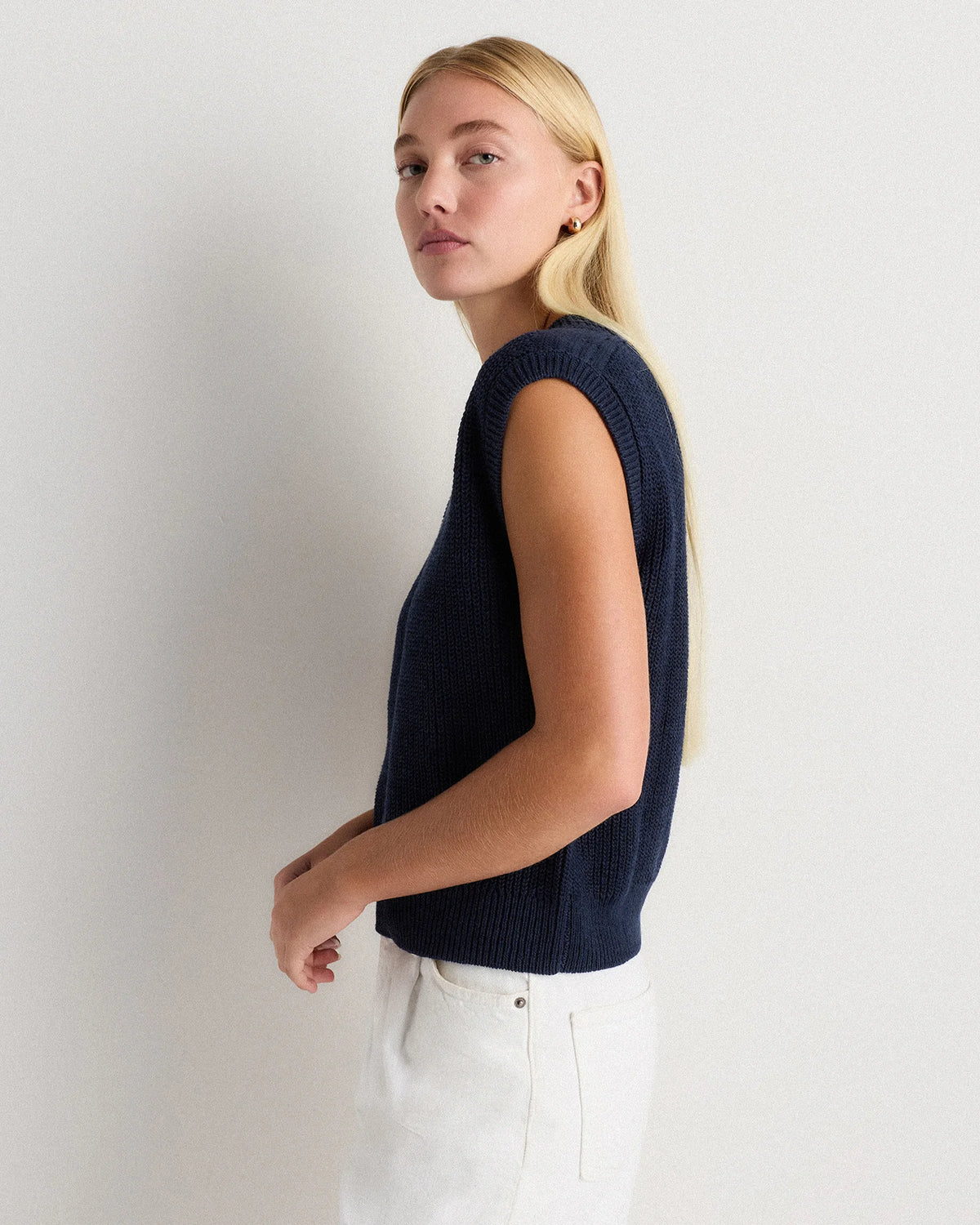Cotton Linen Sweater Tank - XS / Canyon Burnt Orange