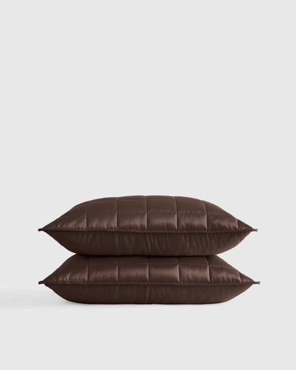 Bamboo Box Quilted Sham Set - Standard / Sage