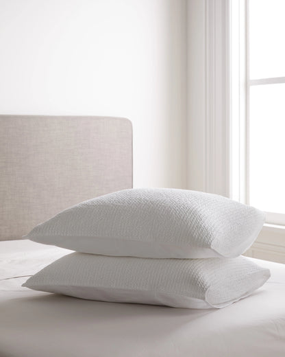 Organic Luxe Honeycomb Sham Set - Standard / Mineral