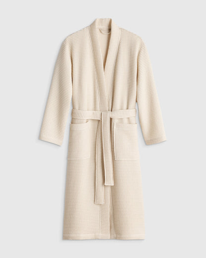 Organic Turkish Waffle Robe - XS / White