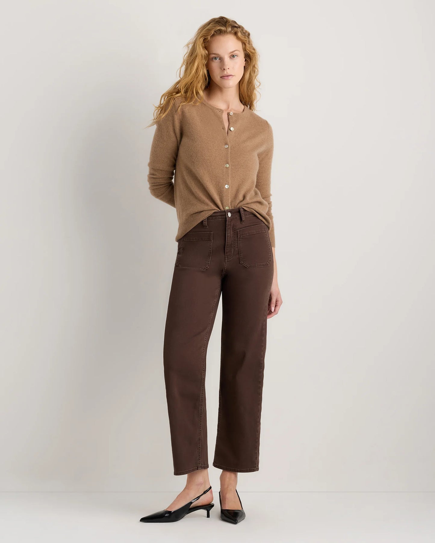 Bella Stretch Patch Pocket Wide Leg Jeans - 24 / Deep Sea Blue