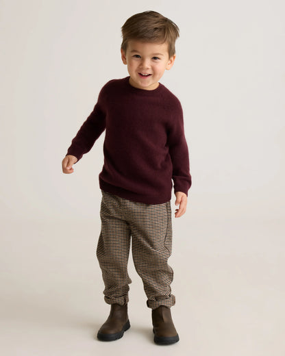 Washable Cashmere Crewneck Sweater - 2T / Forest Floor Green