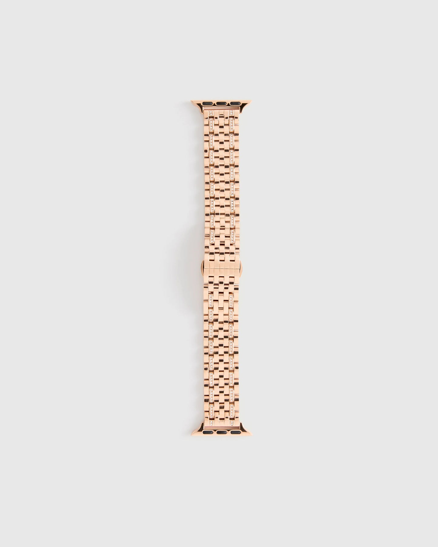 Stainless Steel & Pave Bracelet Smartwatch Band - 38mm - 42mm / Silver