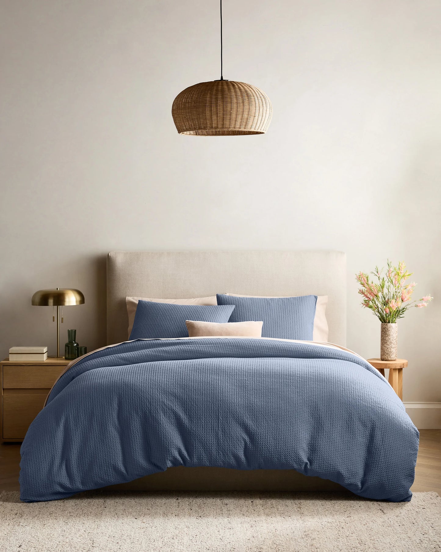 Organic Luxe Honeycomb Sham Set - Standard / Mineral