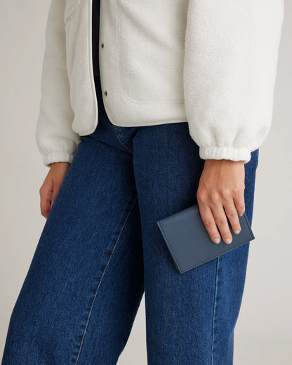 Nappa Leather RFID Blocking Passport Holder - One Size / Cherry Red