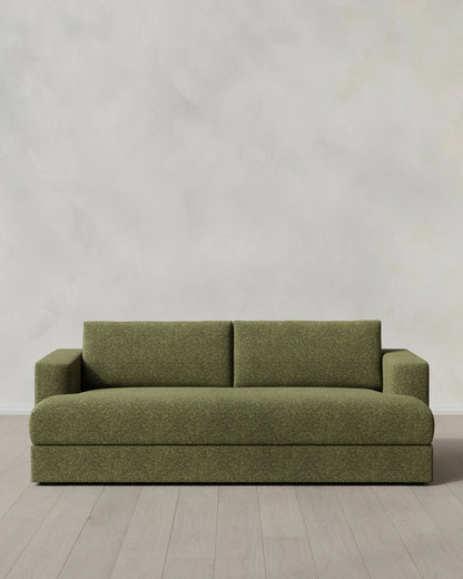 Sierra Curved Arm Sofa in Performance Boucle - 7ft / Linen