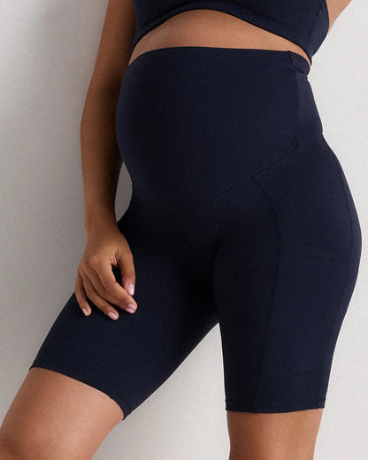 Ultra-Form Maternity Pocket Bike Short 9" - XS / Dark Coal