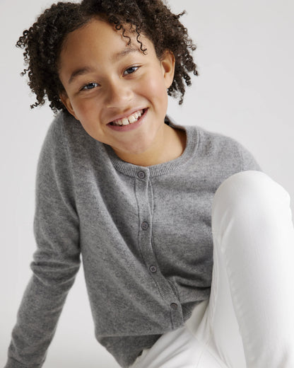 Washable Cashmere Cardigan - 6 / Heather Grey