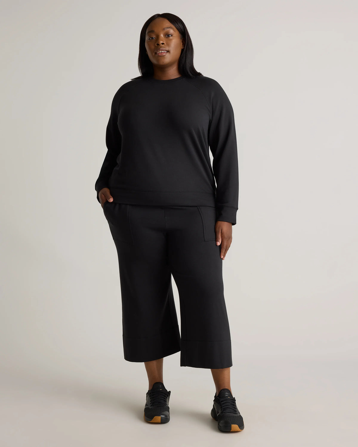 SuperSoft Fleece Crew - 1X / Dried Fig