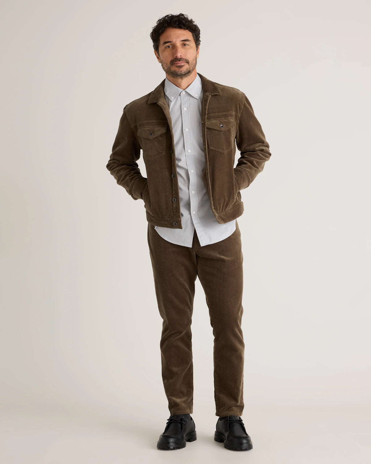 Organic Cotton Stretch Poplin Shirt - S / Grey Gingham