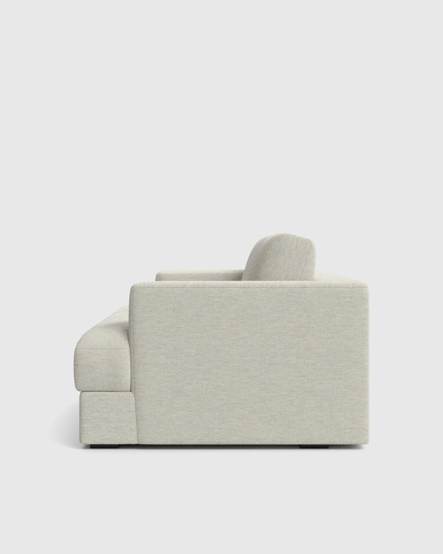 Sierra Curved Arm Sofa in Performance Basketweave - 7ft / Flax